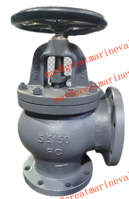 JIS F7306 MARINE CAST IRON ANGLE VALVE 2&quot; έως 14&quot; IMPA 750216 750217 750218 750219 750220 750221 750222 750223