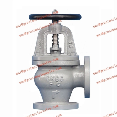 JIS F7306 MARINE CAST IRON ANGLE VALVE 2&quot; έως 14&quot; IMPA 750216 750217 750218 750219 750220 750221 750222 750223